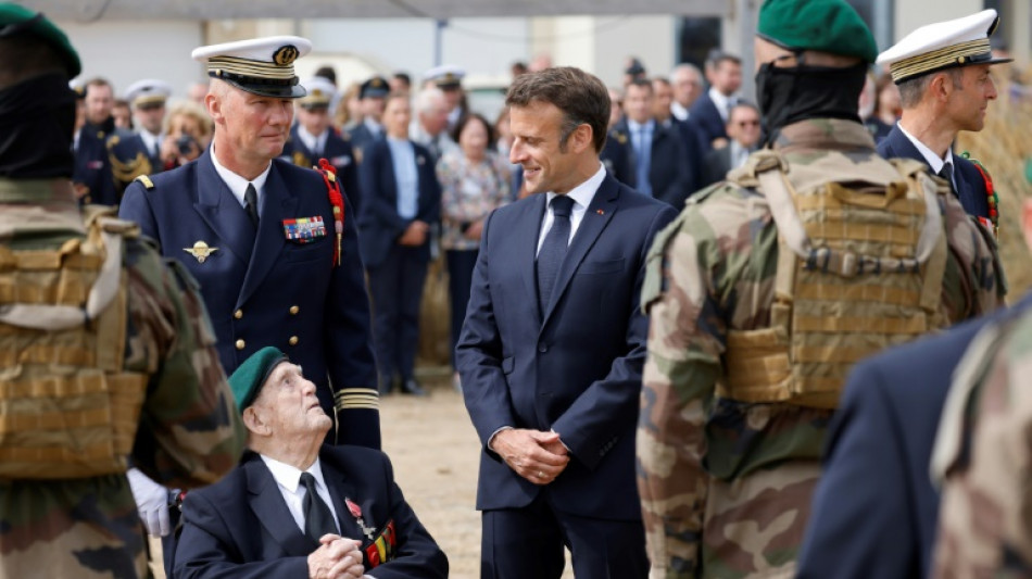 Macron w&uuml;rdigt die Landung der Alliierten vor 79 Jahren in der Normandie