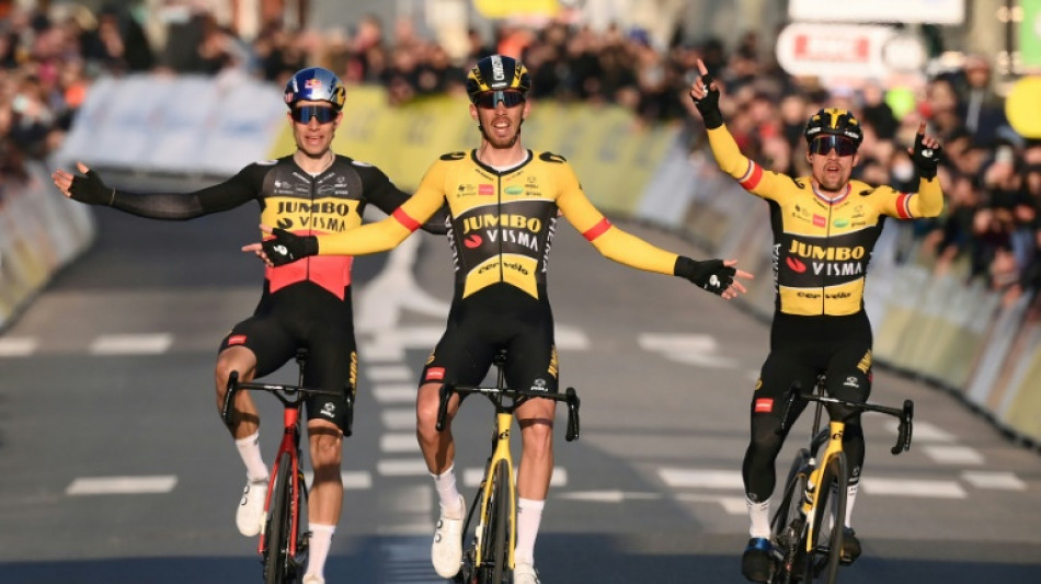 Paris-Nice: triplé Jumbo dans la 1re étape, Laporte en jaune 