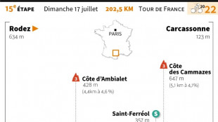 L'&eacute;tape de dimanche du Tour: dans la chaleur du Midi

&nbsp;