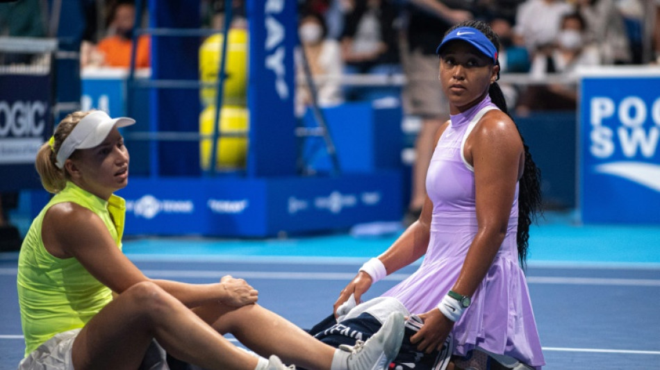 Osaka 'really scared' after Saville retires with knee injury