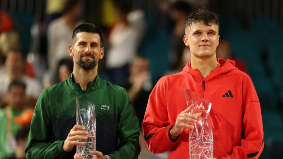 Miami: Djokovic priv&eacute; d'un 100e titre par le jeune tch&egrave;que Mensik