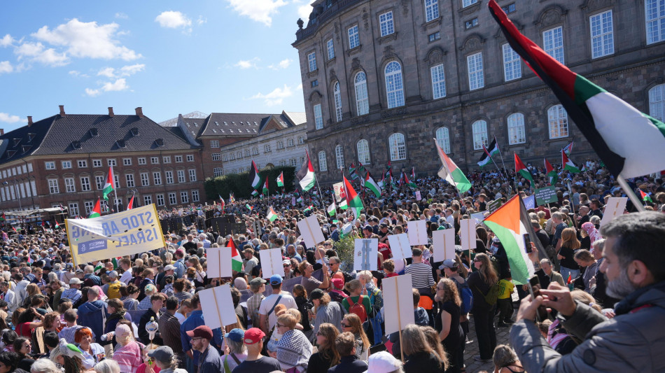 Oltre 10 mila persone a protesta pro Gaza a Copenaghen