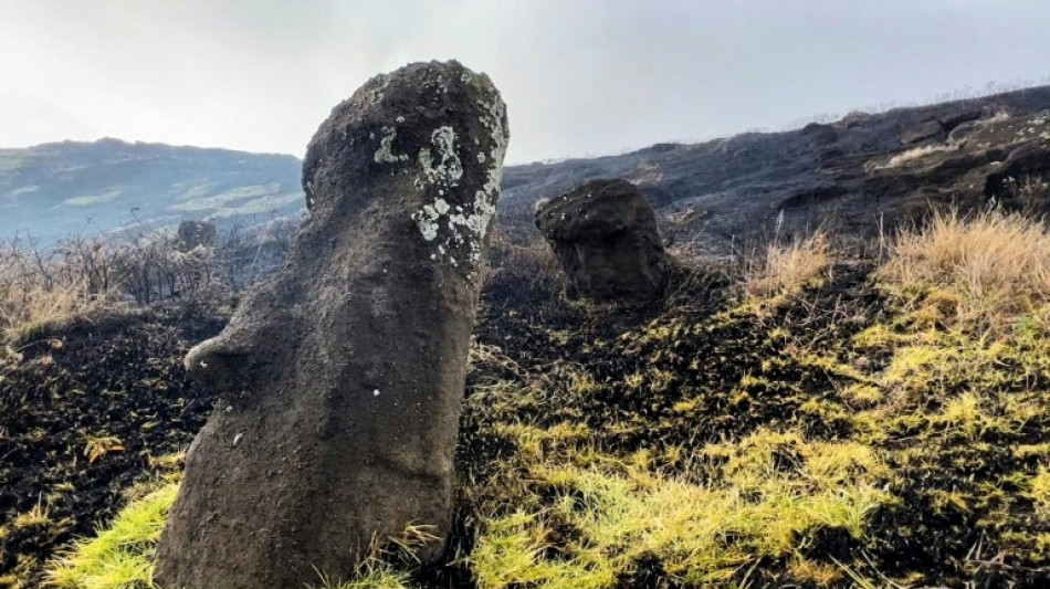 Chili: 80 statues de l'&icirc;le de P&acirc;ques endommag&eacute;es par un incendie