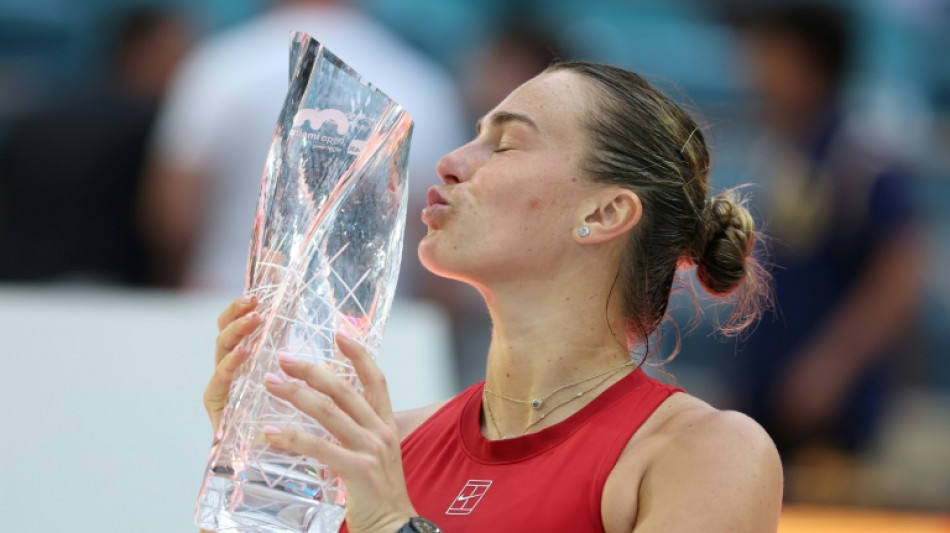Tennis: Sabalenka triomphe &agrave; Miami