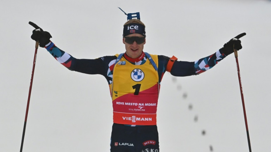 Biathlon: Laegreid forfait pour la prochaine course, Johannes Boe assur&eacute; de remporter la Coupe du monde