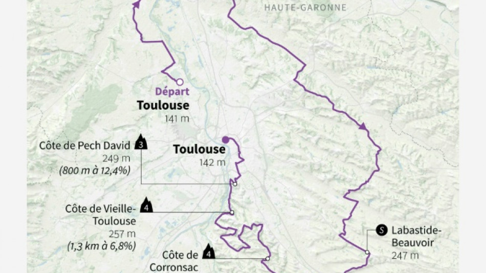 La onzi&egrave;me &eacute;tape du Tour de France: de l'action autour de Toulouse
