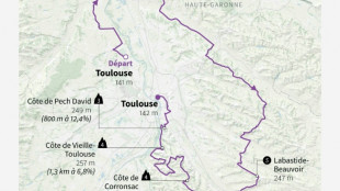 La onzi&egrave;me &eacute;tape du Tour de France: de l'action autour de Toulouse