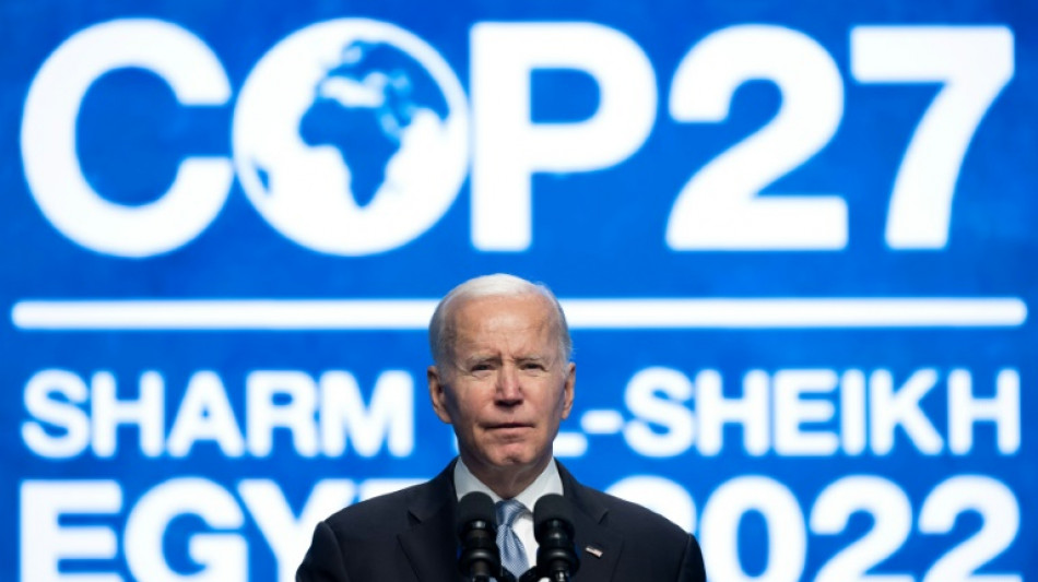 COP27: Biden appelle &agrave; "faire plus" pour le climat, est critiqu&eacute; sur l'aide