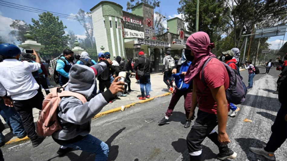 Clashes erupt at Mexico protest over missing students