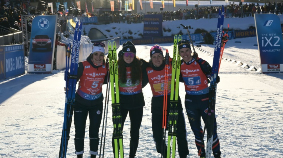 Biathlon: premier podium de la saison pour les Bleues en relais