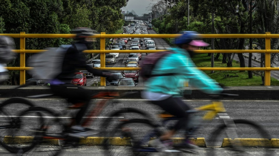 The bicycle making its way through Bogota's hellish traffic