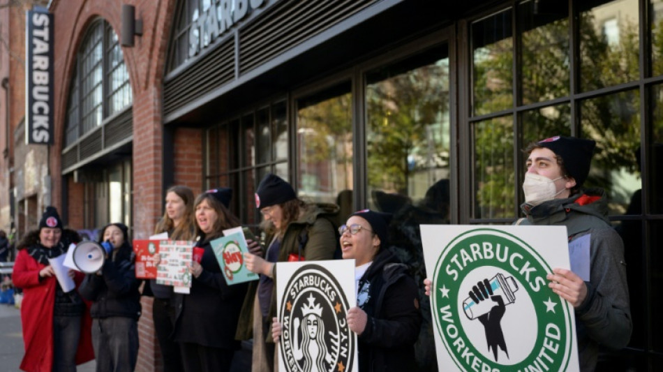 Starbucks staff go on strike in US stores over labor talks