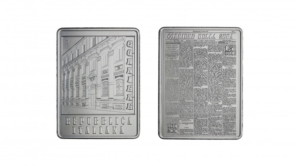 150 anni di notizie, il Corriere della Sera celebrato in una moneta