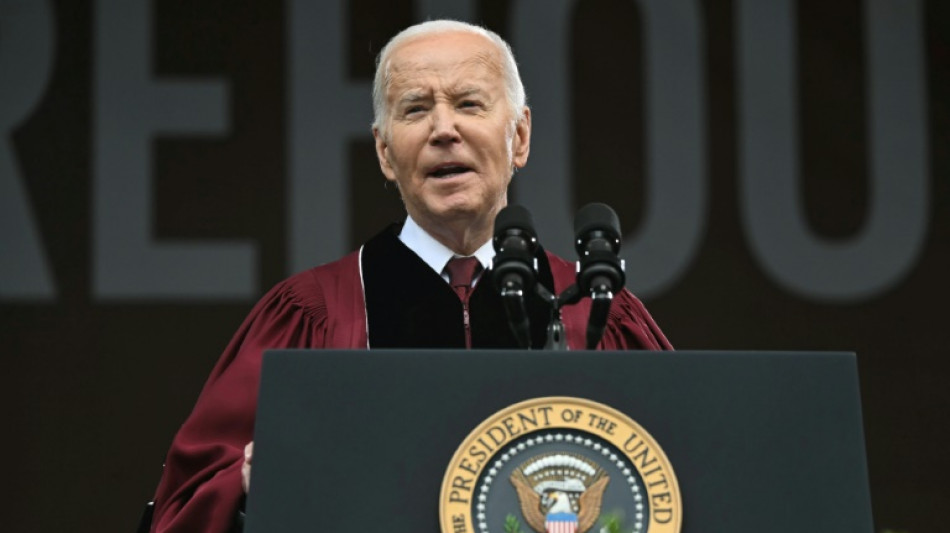 Biden reaches out to Gaza protesters in speech at rights icon's college