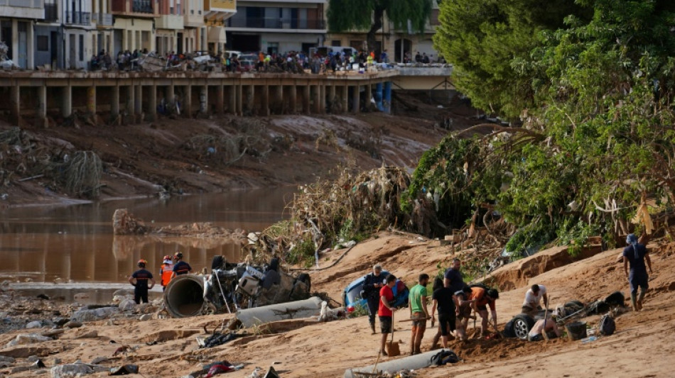 Un an apr&egrave;s, hommage dans la tension pour les victimes des inondations en Espagne
