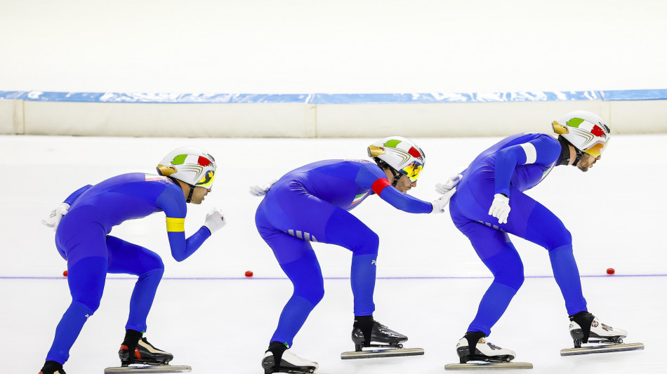 Ghiaccio: mondiali velocit&agrave;; Italia argento nel team pursuit