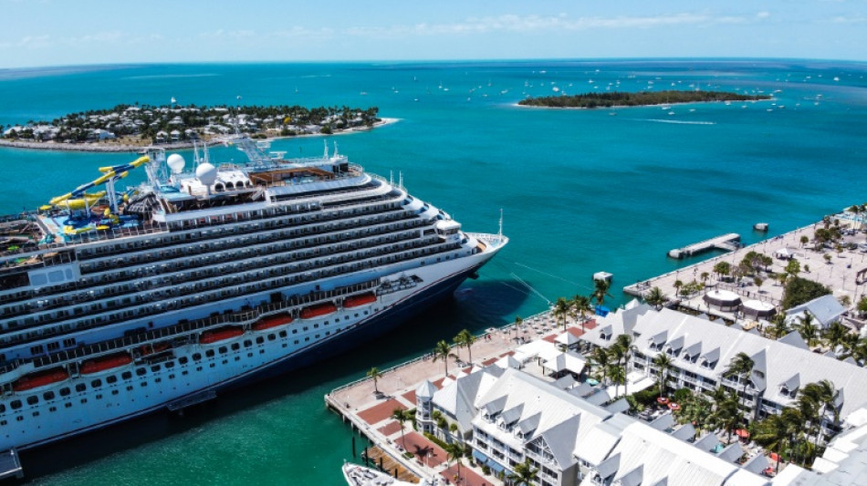 Bataille autour des navires de croisi&egrave;re sur l'&icirc;le paradisiaque de Key West, en Floride